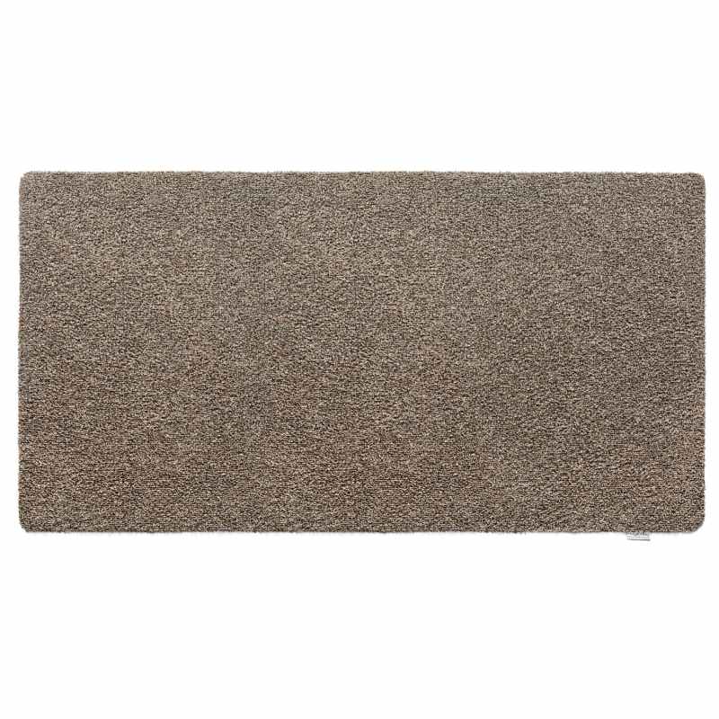 Plain Fleck Washable Hug Rug Doormat in Coffee