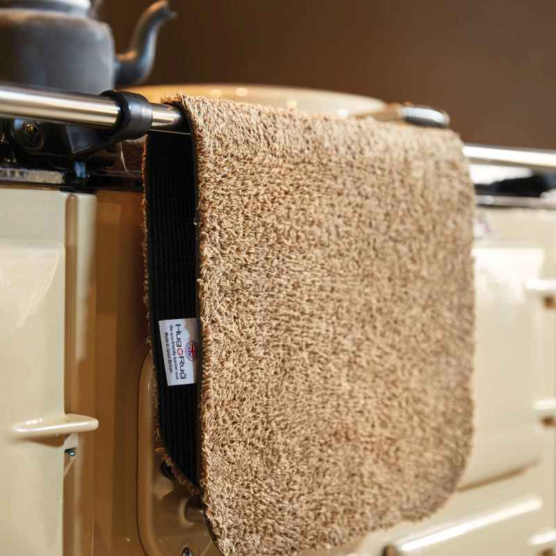 Plain Fleck Washable Hug Rug Doormat in Linen