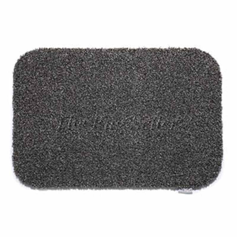 Plain Fleck Washable Hug Rug Doormat in Slate