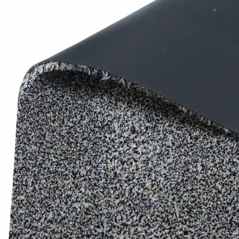 Plain Washable Doormat in Granite Grey
