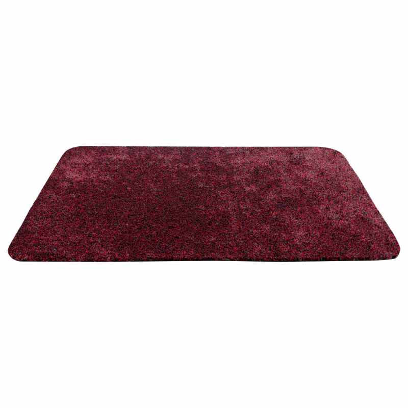 Plain Washable Doormat in Red