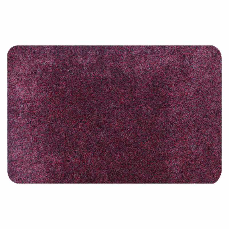 Plain Washable Doormat in Red