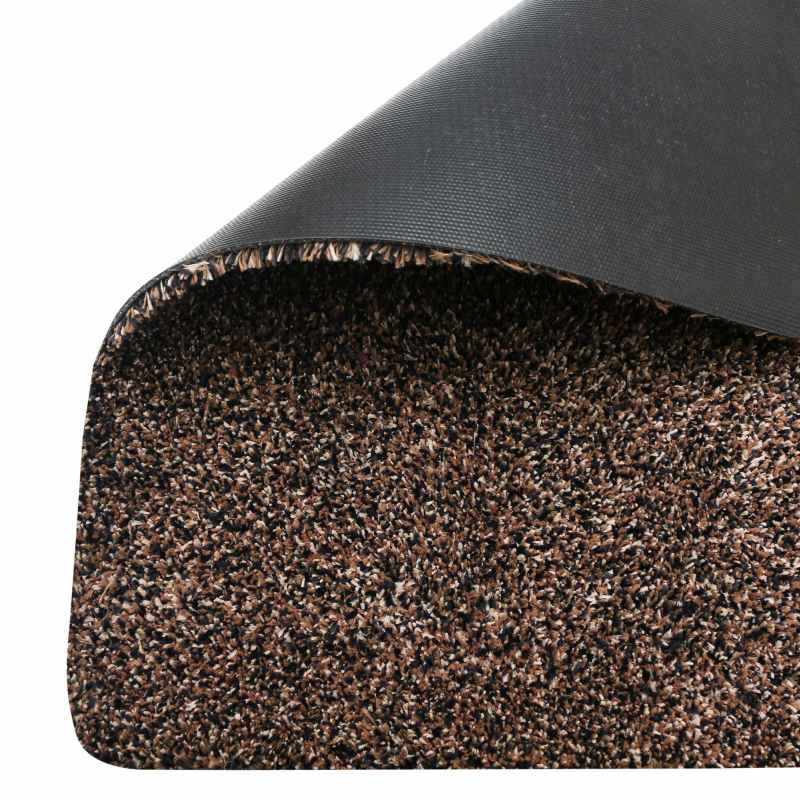 Plain Washable Doormat in Taupe Beige