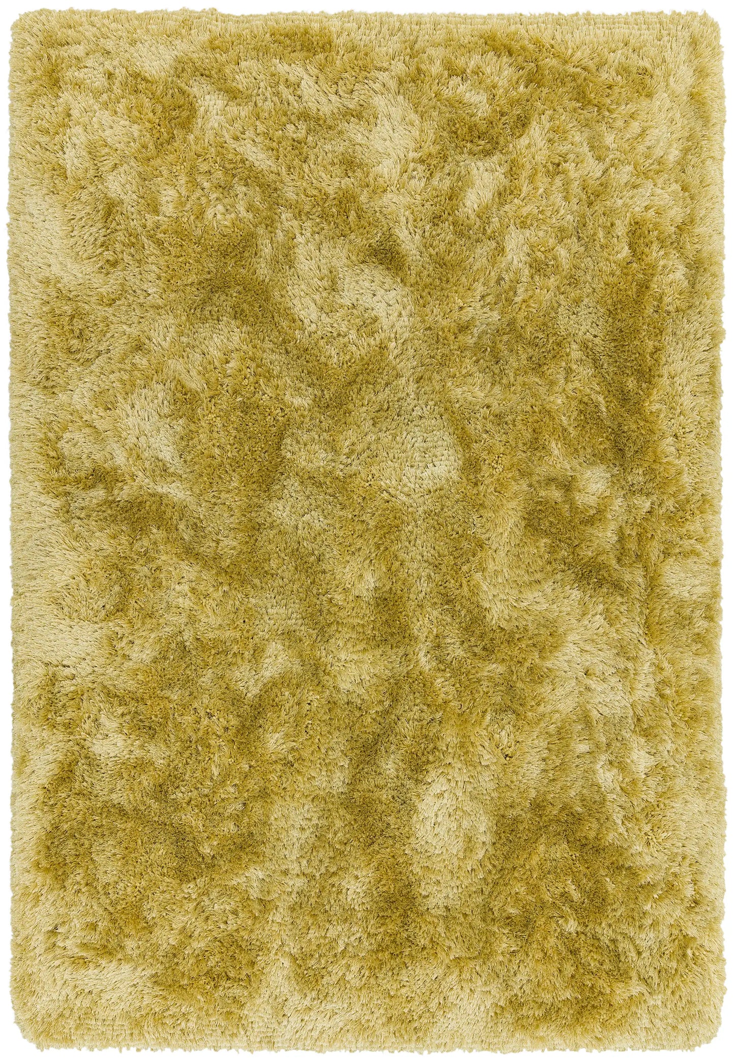 Asiatic plush yellow Yellow Living Room Shaggy Rug.