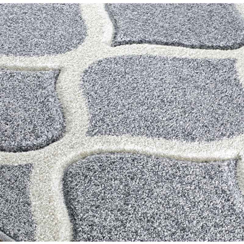 Portland Arabesque Trellis Rugs 1095 1 in Grey Cream