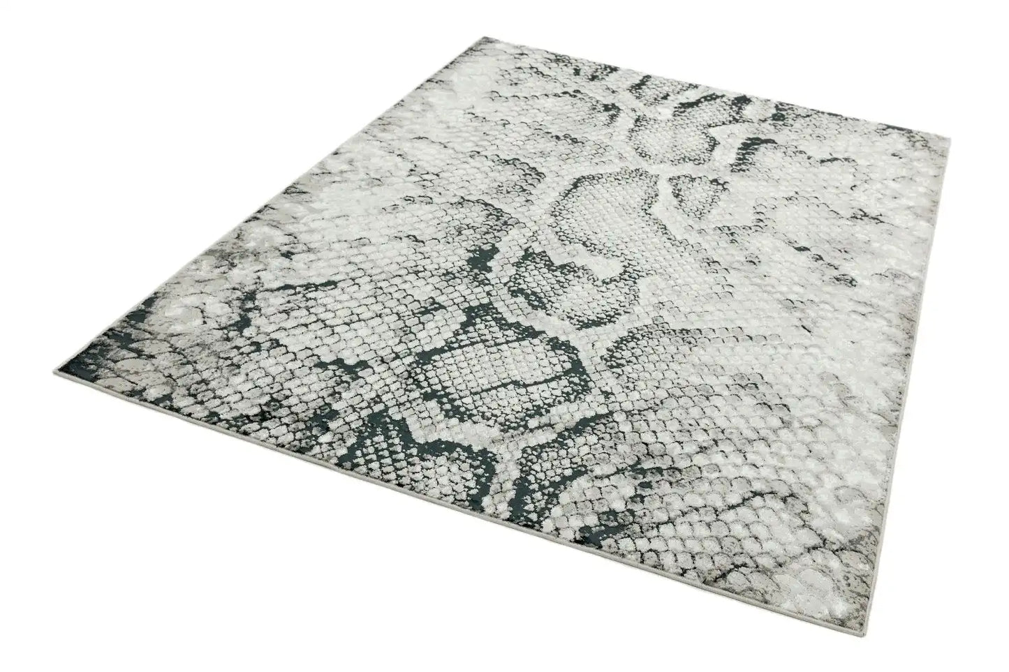 Asiatic quantum qu03 snake Grey Living Room Geometric Rug.