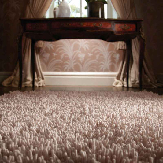 Imperial Shaggy Wool Rugs in Nude