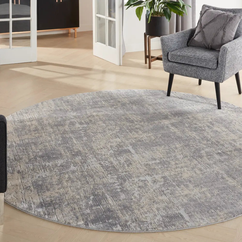 Rustic Textures RUS01 Ivory Silver Rug RS