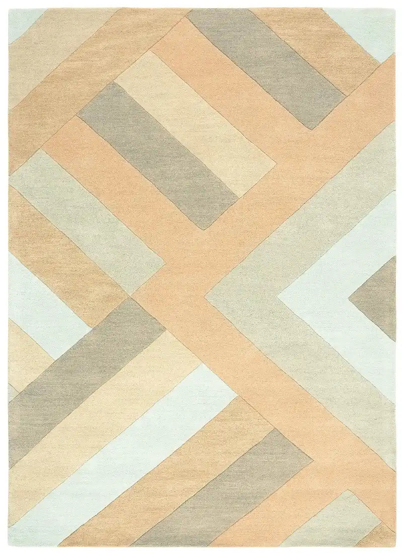 Asiatic reef rf03 big zig coral Multicoloured, Pink Living Room Wool Rug.