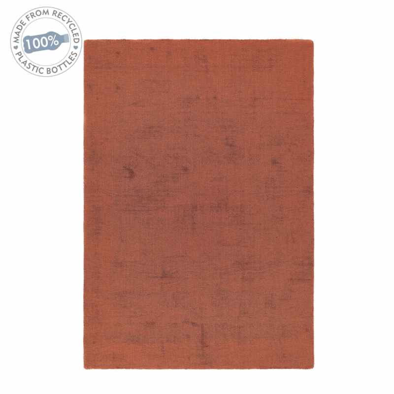 Reef Plain Dye Eco Rugs in Rust Orange