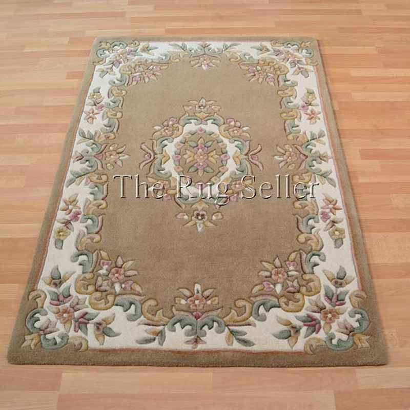 Royal Aubusson Traditional Wool rugs in Beige