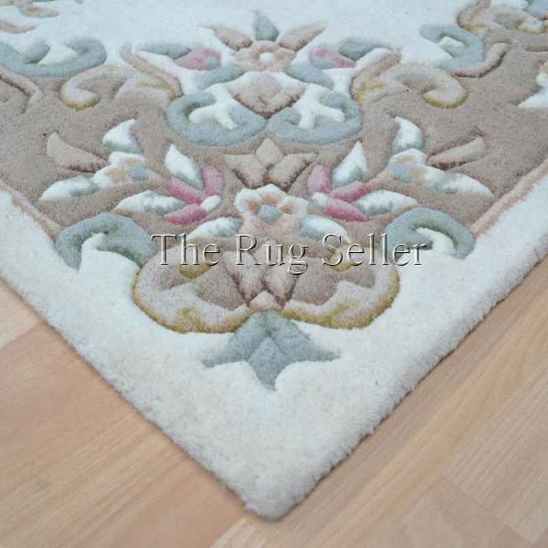 Royal Aubusson Traditional Wool rugs in Beige Cream