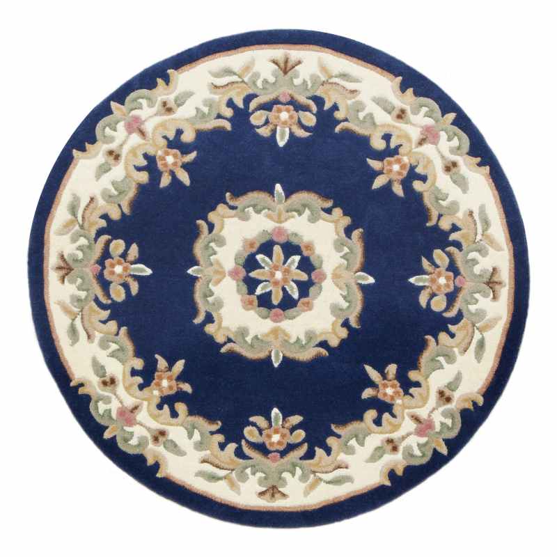 Royal Aubusson Circular rugs in Blue