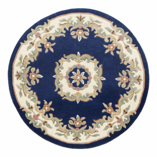 Royal Aubusson Circular rugs in Blue