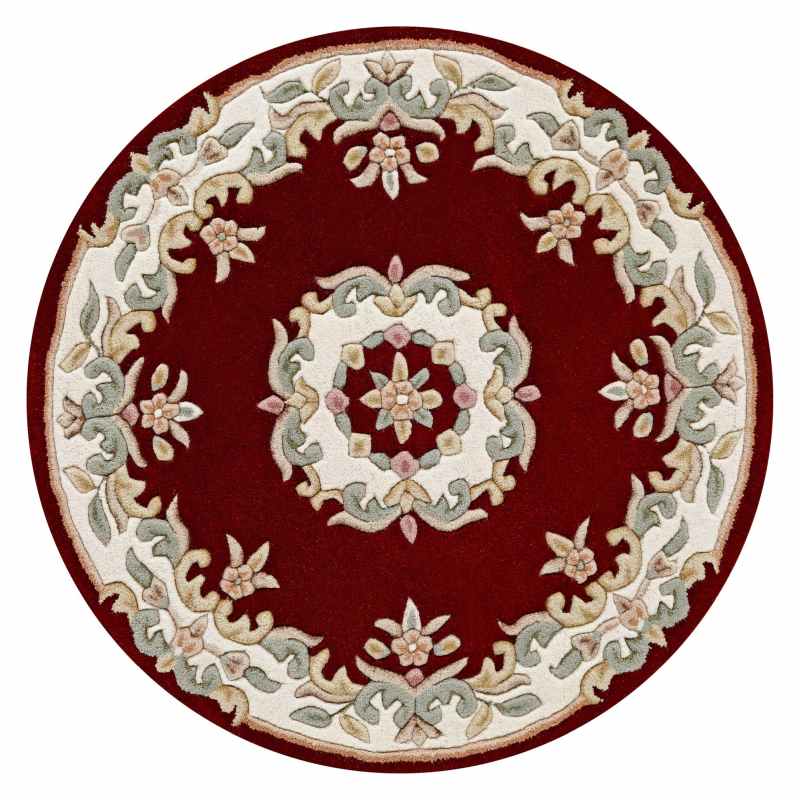 Royal Aubusson Circular rugs in Red