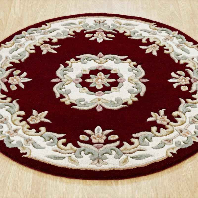 Royal Aubusson Circular rugs in Red