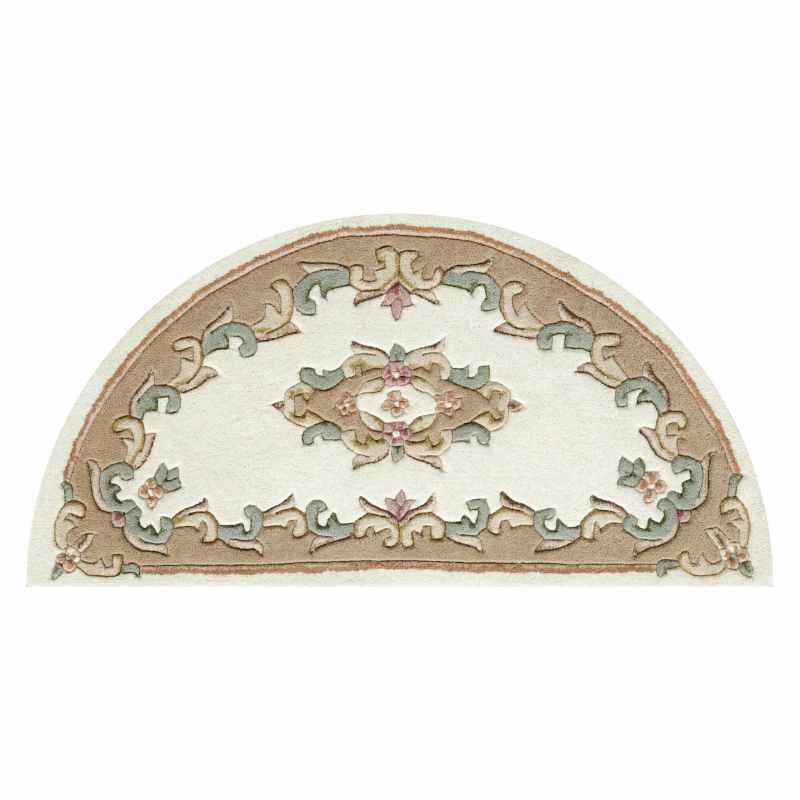 Royal Aubusson Half Moon rugs in Beige Cream