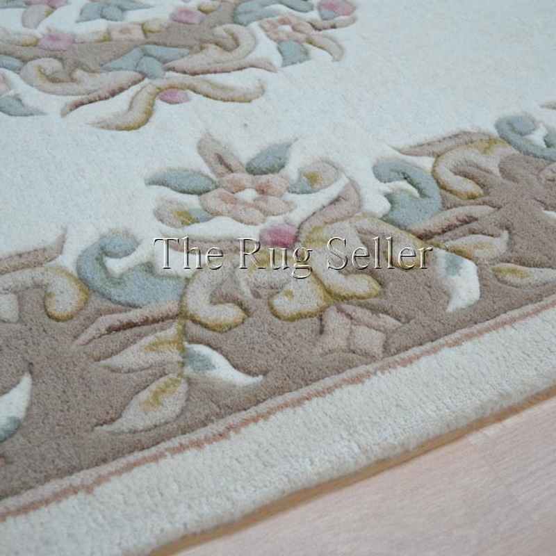 Royal Aubusson Runner rugs in Beige Cream
