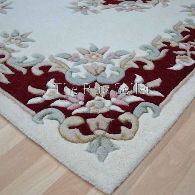 Royal Aubusson Runner rugs in Red Cream