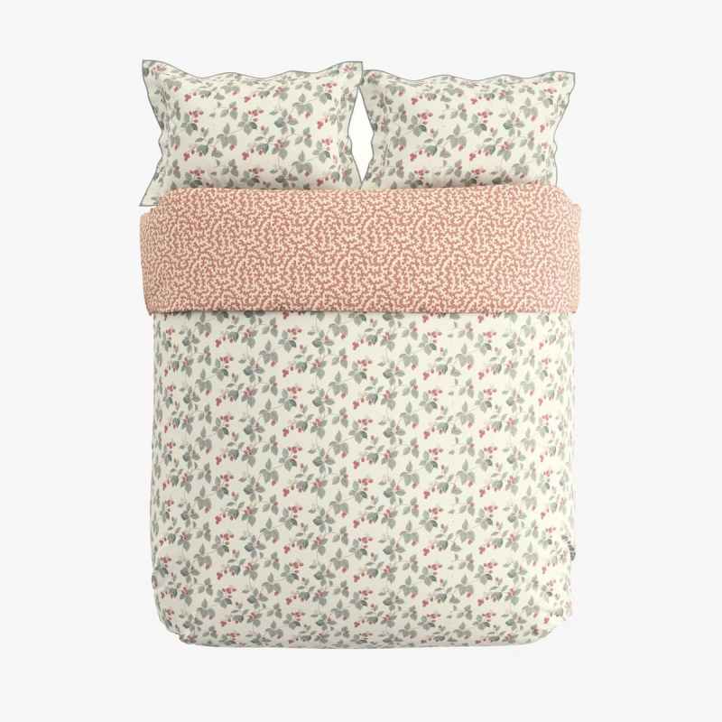 Rubus Floral Bedding by Sanderson in Raspberry Pink