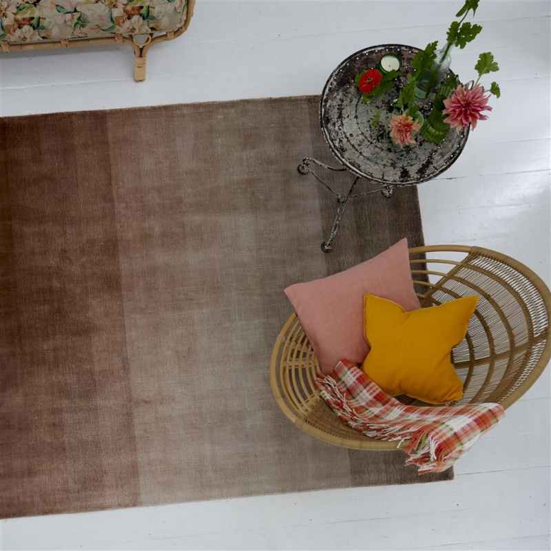 Savoie Plain Ombre Rug by Designers Guild in Cameo Pink