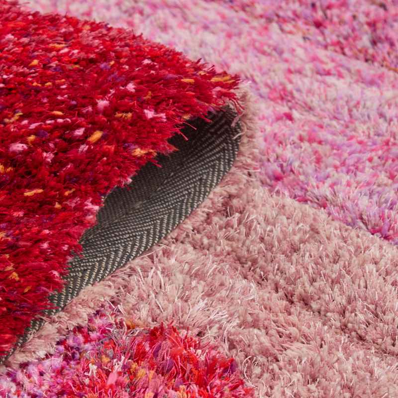 Stella 3D Shaggy Abstract Modern Rugs in Pink