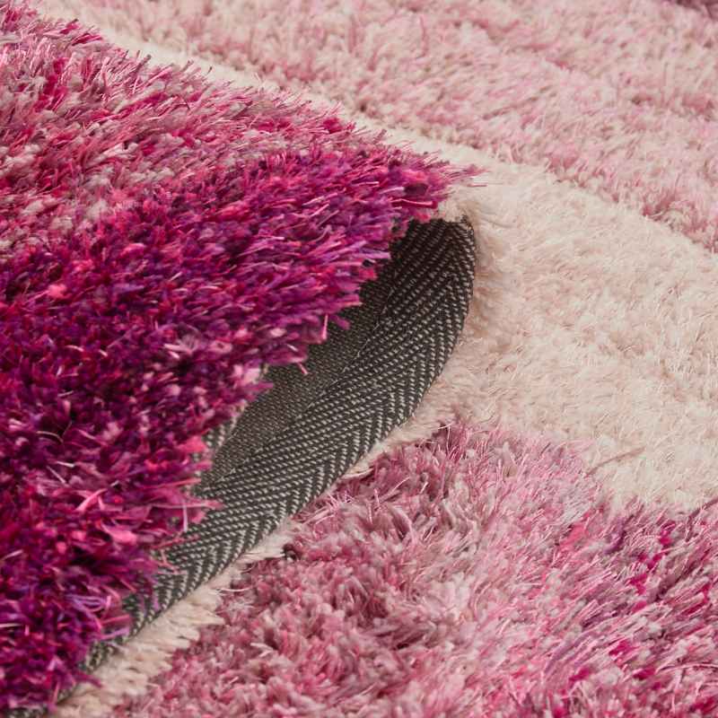 Stella 3D Shaggy Abstract Modern Rugs in Purple