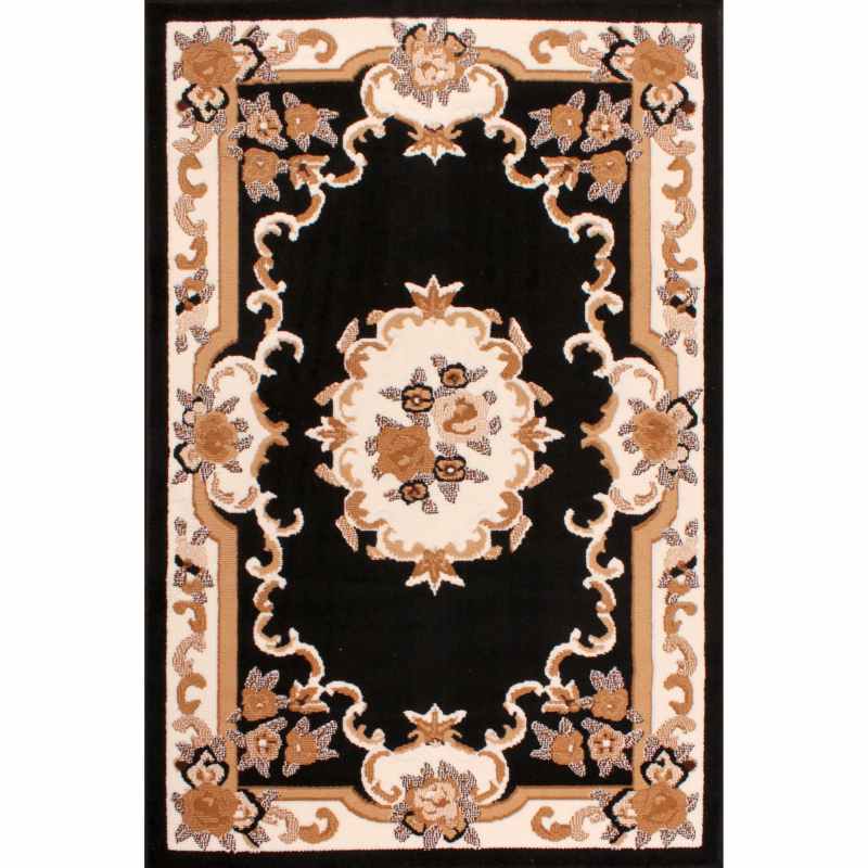 Sandringham Rugs in Black by Rugstyle