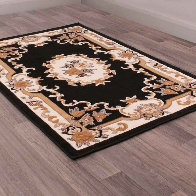 Sandringham Rugs in Black by Rugstyle