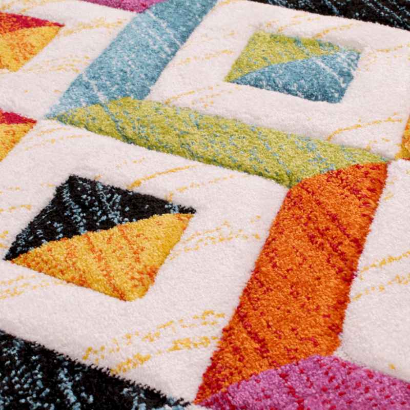 Spectra Sarasota Carved Geometric Modern Rugs in Multi