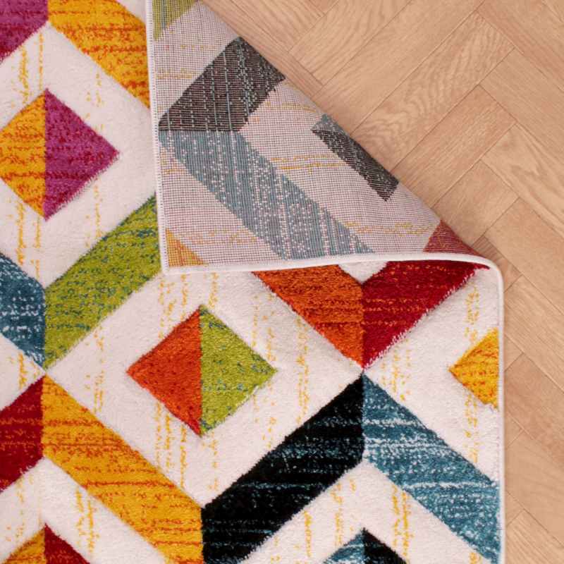 Spectra Sarasota Carved Geometric Modern Rugs in Multi