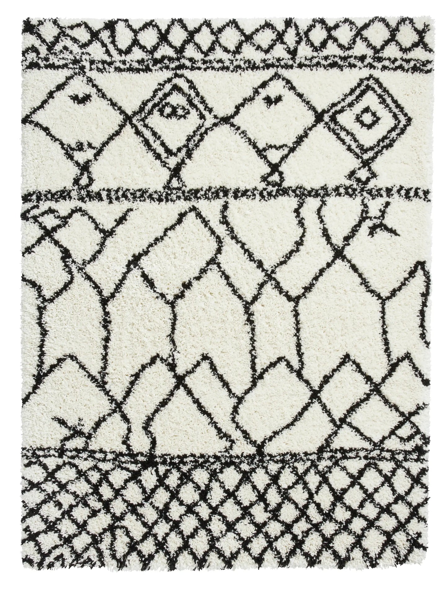 Scandi Berber G276 White Black Rug RS