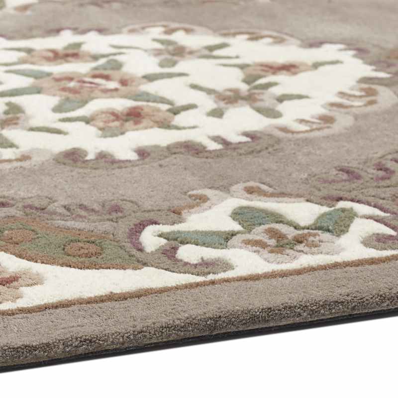 Shensi Traditional Half Moon Rugs in Beige