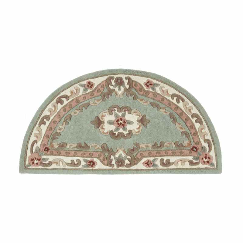 Shensi Traditional Half Moon Rugs in Green