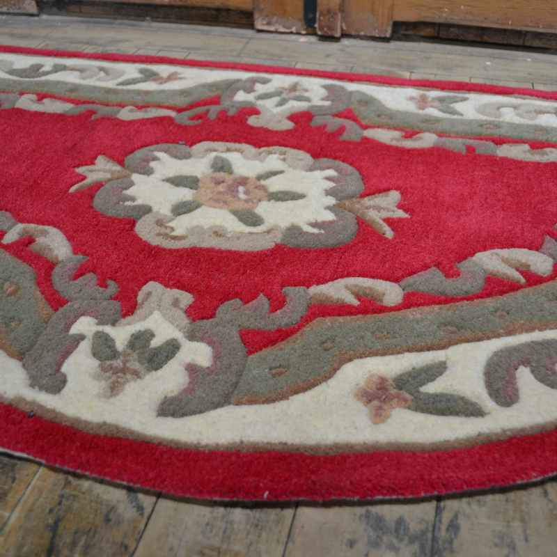 Shensi Traditional Half Moon Rugs in Wine