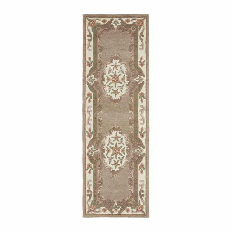 Shensi Traditional Wool Runner in Beige
