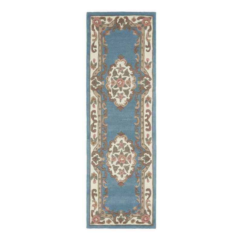 Shensi Traditional Wool Runner in Blue