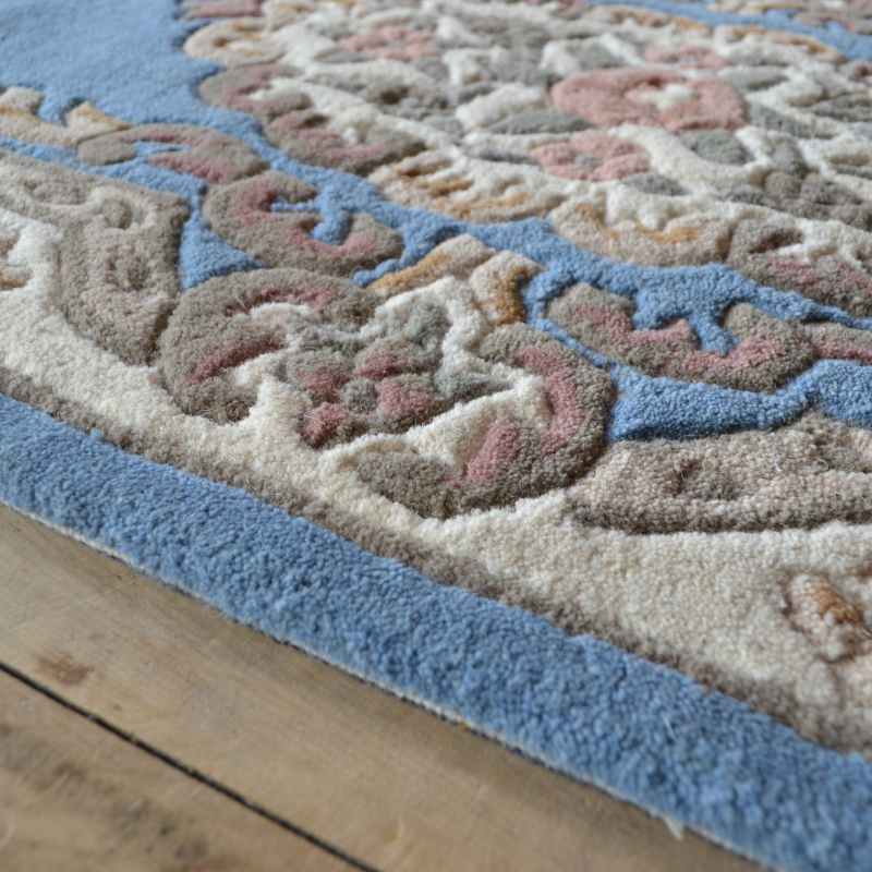 Shensi Traditional Wool Runner in Blue