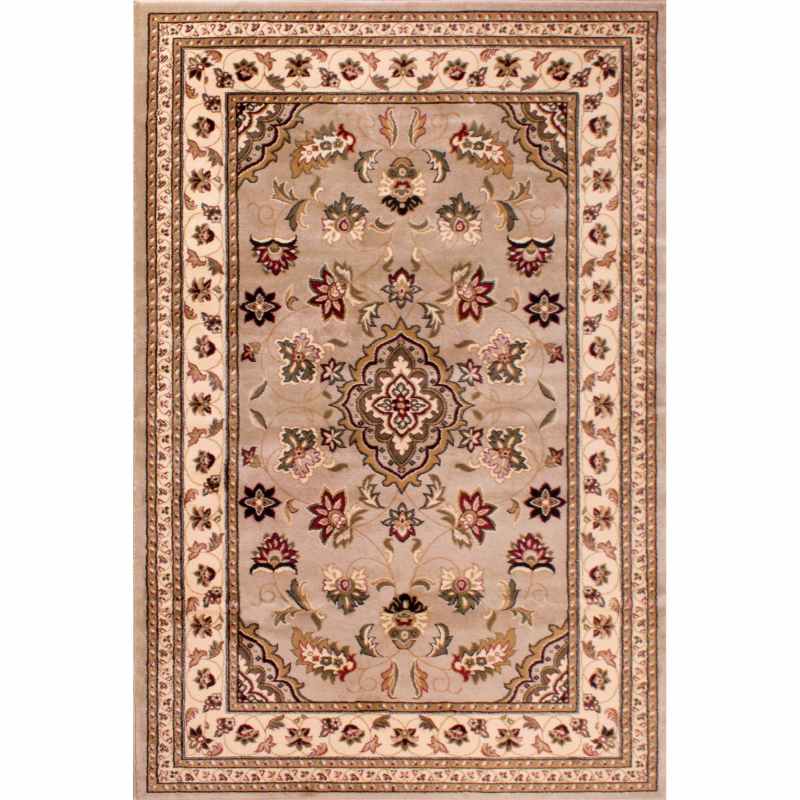 Sherborne Traditional Bordered Rugs in Beige