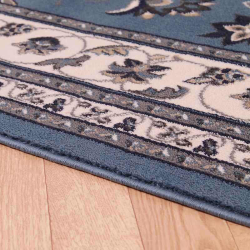 Sherborne Traditional Bordered Rugs in Blue