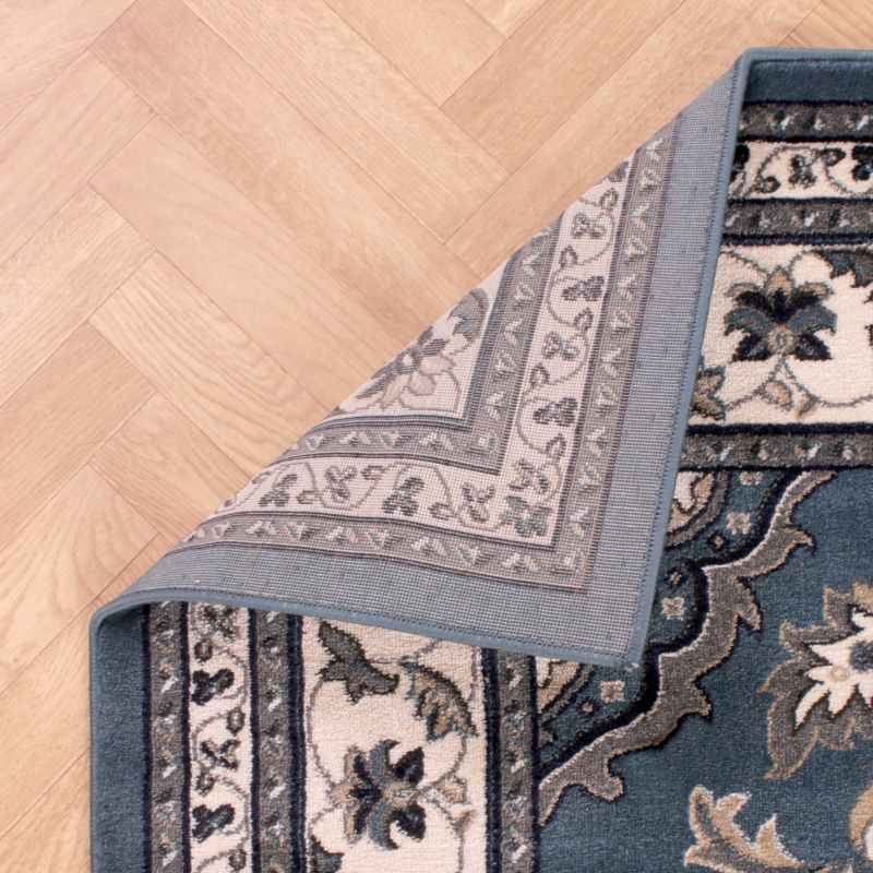 Sherborne Traditional Bordered Rugs in Blue
