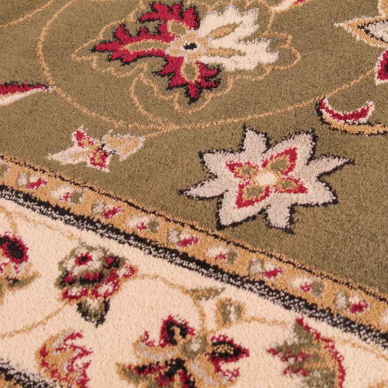 Sherborne Traditional Bordered Rugs in Green