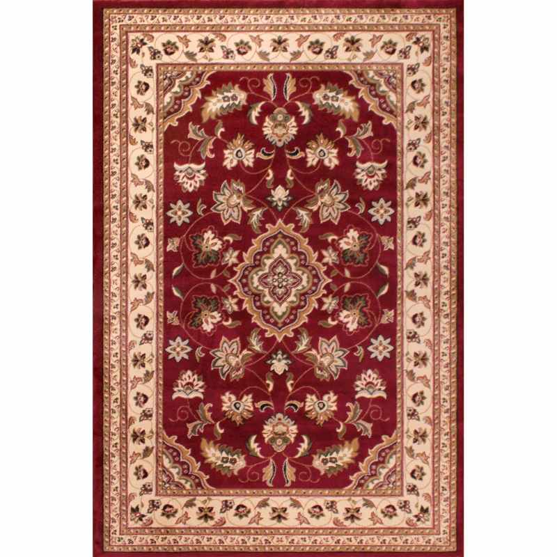 Sherborne Traditional Bordered Rugs in Red