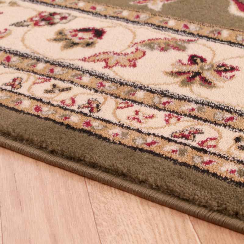 Sherborne Traditional Bordered Rugs in Green