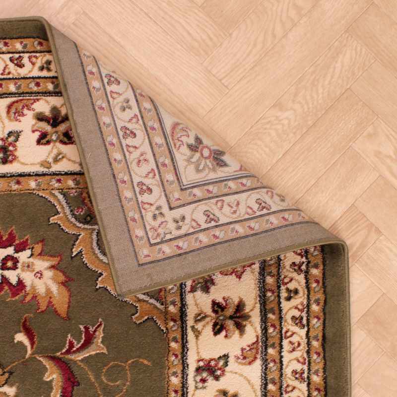 Sherborne Traditional Bordered Rugs in Green