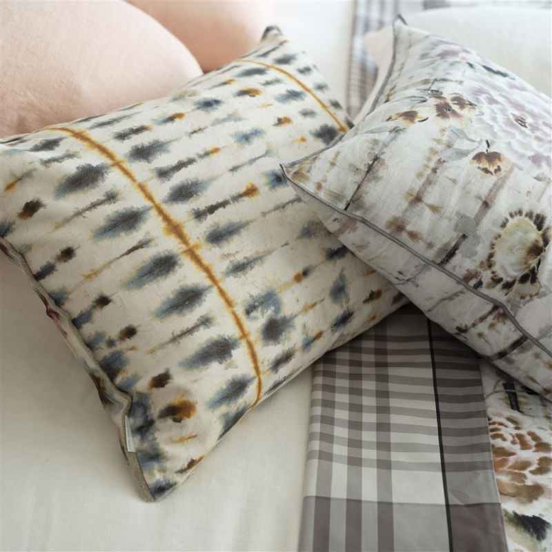 Shibori Tie Dye Cushion by Designers Guild in Slate Grey