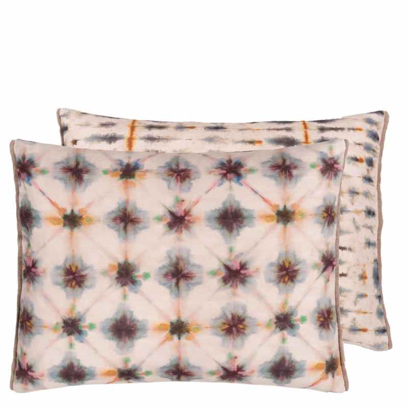 Shibori Tie Dye Cushion by Designers Guild in Slate Grey