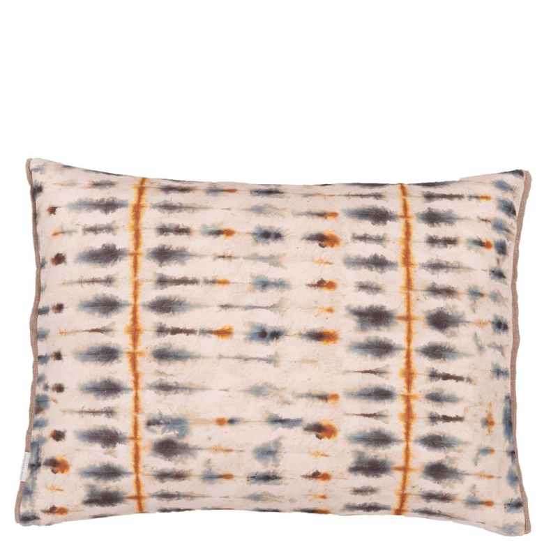 Shibori Tie Dye Cushion by Designers Guild in Slate Grey