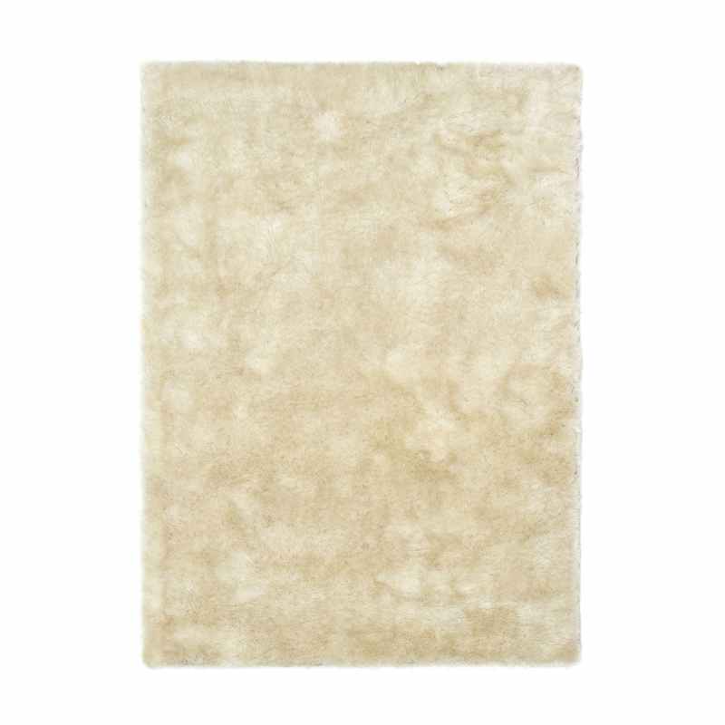 Shimmer Shaggy Lustrous Rugs in Champagne