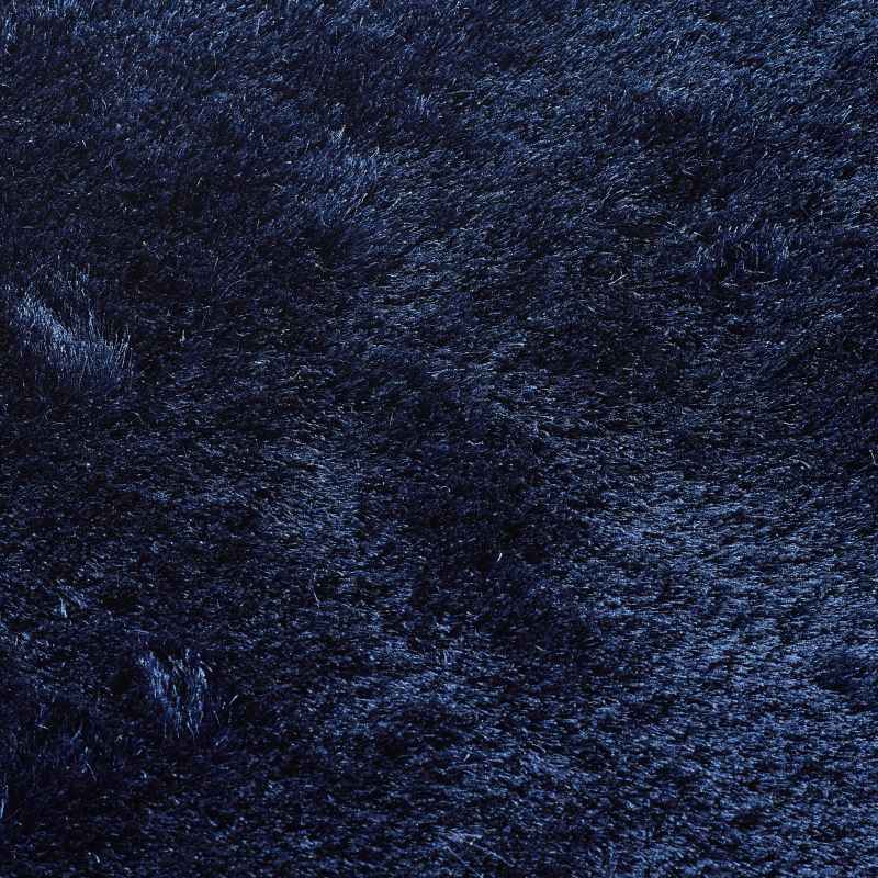 Shimmer Shaggy Lustrous Rugs in Indigo
